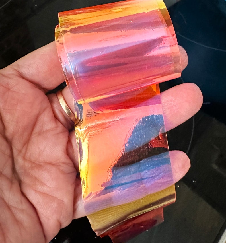 Bonbons de film cellophane fantaisie magique Feuilles de papier de verre Nail Art, art de la résine image 9