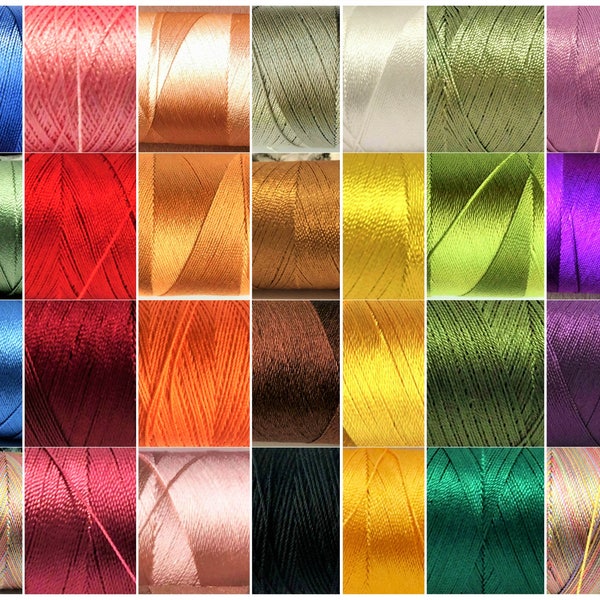 Fil à broder, fil de Viscose, fil de rayonne polyester fil à broder en soie commercial, fabrication de glands au crochet en dentelle irlandaise