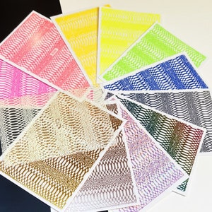 Lase Holographic Neon hollow nail decal 3D nail sticker