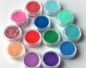 Sale, 12 colors sandy dust craft and nail decoration, colored sand for decorating craft, diy, nails, sand glitter,