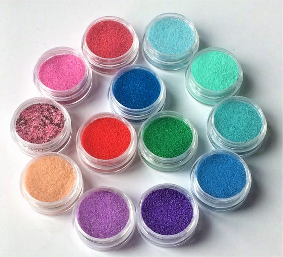 Angebot: 12 Farben Sandstaub für Bastel- und Nageldekoration, farbiger Sand zum Dekorieren, Basteln, DIY, Nägel, Sandglitzer