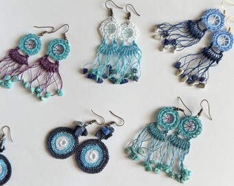 Handgemachte Boho-Ohrringe mit Geschenkbeutel | Ethno-Perlenschmuck | Einzigartiges Geschenk für Sie