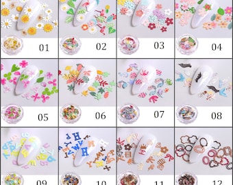 Reusable ultrathin Wood Pulp chips Nail art mix designs decal Flowers Letters Animal Nail Art Sequins