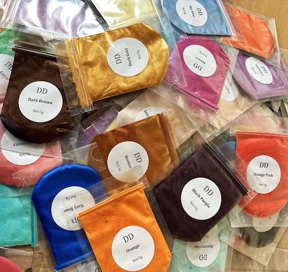 Natural Vegan Mica powder Blue green range colors High grade Multipurpose Arts Crafts Additive pigment for cosmetic Soap