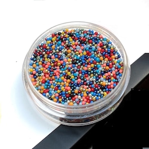 Glasperlen-Mikroperlen ohne Loch 1 mm – 1,5 mm Feenperlen, Nail Art Kaviarperlen, Hohlglasschmuck, Puppenhäuser, Miniatur-Fake-Streusel
