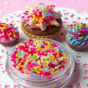 Polymer Clay Fake Candy Sweets Sugar Sprinkle Decorations for Fake Cake Dessert Food Dollhouse, Glass ball jewelry, resin material filling image 10