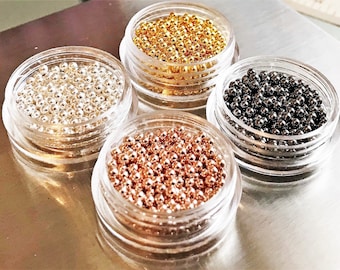 Steel ball bead, 3D metal micro beads / no hole beads/ ball beads/ nail decoration