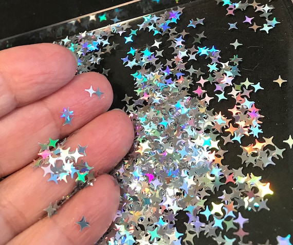 Ultrathin Holographic Laser Silver Star snowflakes mix Shapes Nails Glitter Sequins For Nail art