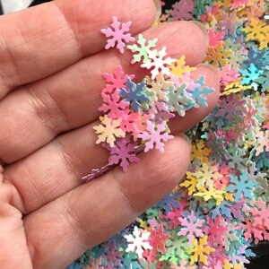 Flocons de neige étoiles Paillettes amples pour artisanat nail art noël