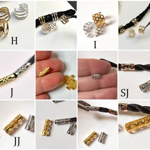 4 pièces de tresses de cheveux réglables, serrure d'effroi, perles, clips de poignets, anneaux pour accessoires pour cheveux image 4