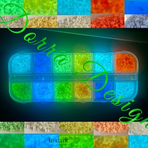 Im Dunkeln leuchtender Sand-Phosphor-Sandstein-Nagel-Glitzer-Dekoration, leuchtend