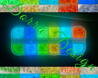 Leuchtender Sand-Phosphor-Sandstein-Nagelglitzer-Dekoration