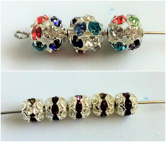 200 Silver Plated 6mm 8mm Filigree Beads Jewellery Making