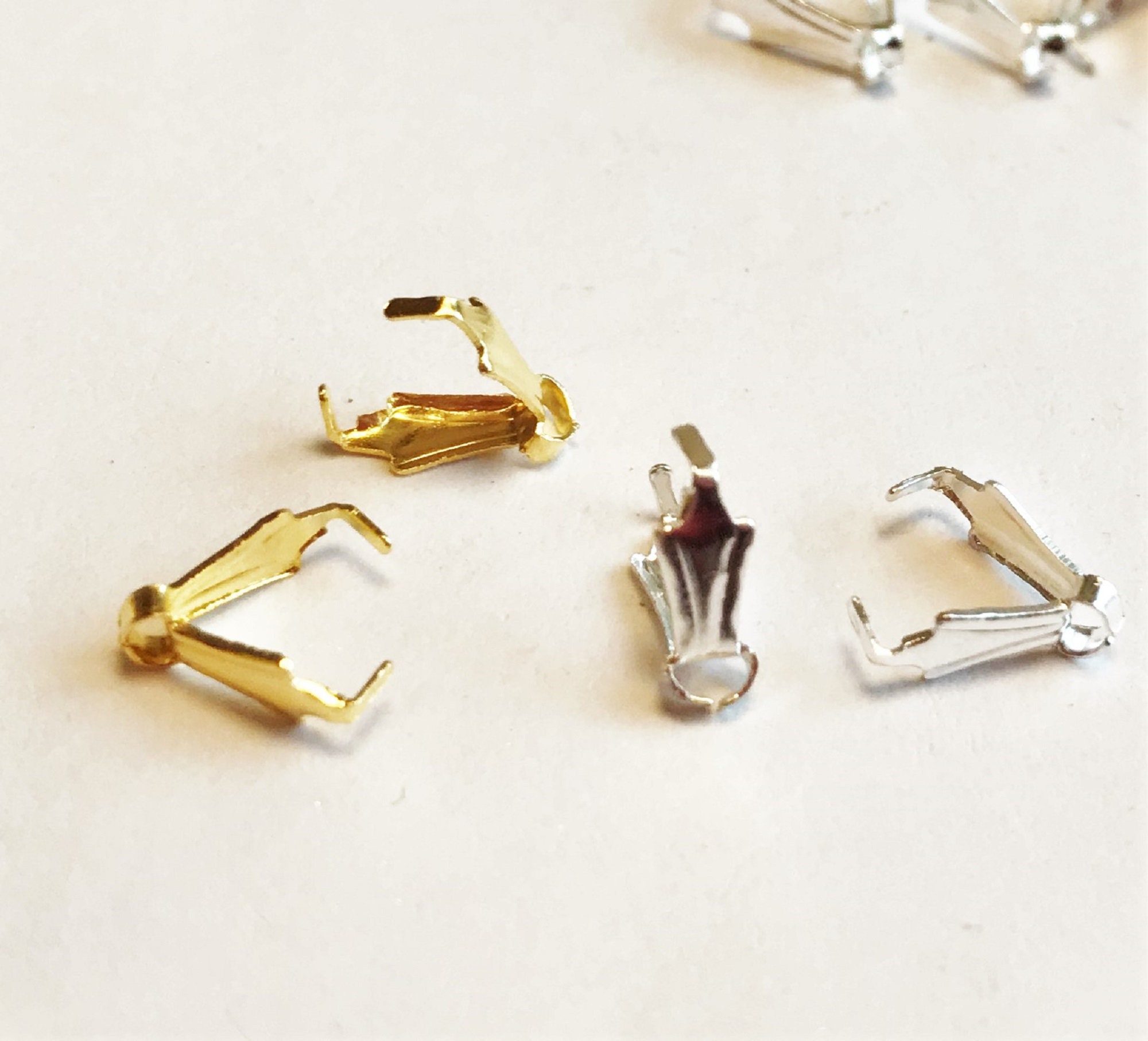 20pcs Necklace Pendants Connection Buckles Pendants Clasp Clips Pinch Bails  for Jewelry Making 