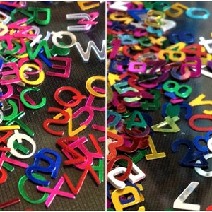 Mixed Alphabet numérique coloré Sequin Nail art Crafts moule de résine slime partie scrapbooking matériel