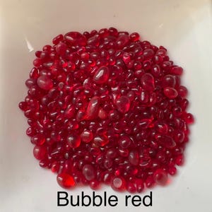 Irregular no hole beads Chameleon Stone nail beads 3D Nail Rhinestone Small Nail Art Decorations, holo beads Bubble red