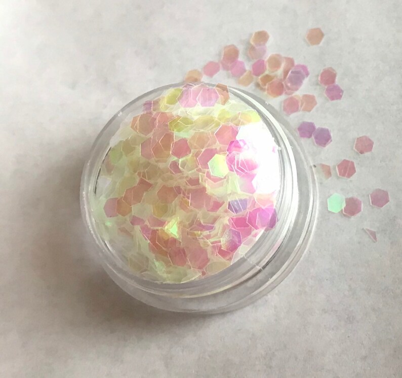 Iridescent Hexagon Glitter Fish Scale Mermaid Hexagon Etsy