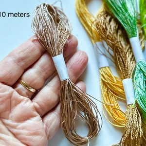 Embroidery floss, Viscose thread, Rayon thread polyester commercial Silk embroidery thread, Irish lace crochet tassel making image 7