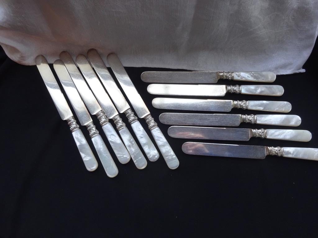 Antique Mother of Pearl Flatware - Etsy