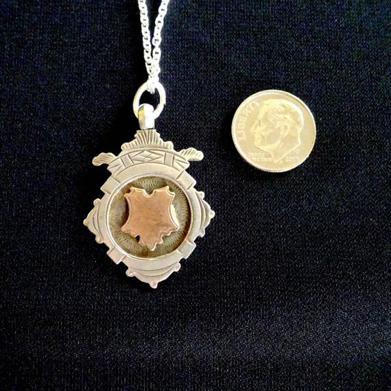 Sterling Watch Fob Necklace, Vintage Charm, Watch