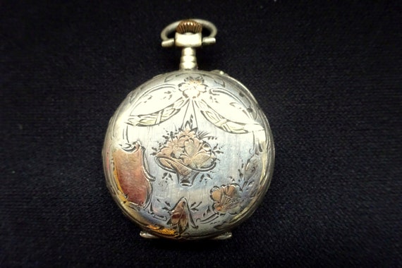 Art Nouveau Sterling Watch, Womens Victorian Watch
