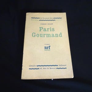 Vintage French Wine Book, 1929 Paris Restaurant Wine Reviews History Antiquarian Collectible Rare Book &quot;Paris Gourmand&quot;.  Lost Generation
