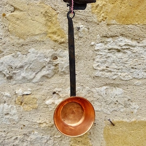 Antike Kupferkelle Französisches Vintage Küchenzubehör Rustikales Bauernhaus Werkzeuge Utensil