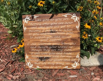 Custom Wedding Sign, Wedding Vows Sign,Custom Wood Sign, I do Sign
