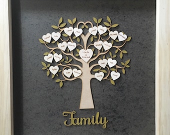 Albero genealogico personalizzato in legno personalizzati