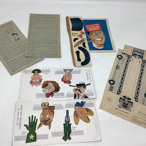 Three Sets of Circa 1950’s Cardboard Cereal Promo Amusements