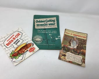 Lot of Three Circa 1950’s Barbecue Themed Cookbooks