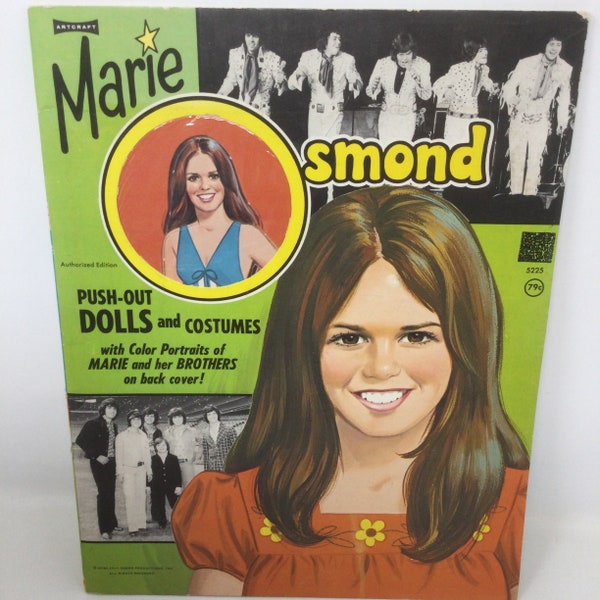 1973 Osbro Productions Mint Marie Osmond Push Out Dolls and Costumes