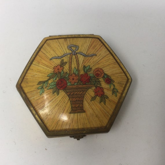 Circa 1940’s Houbigant Rouge and Powder Compact With Mirror