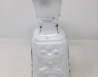 Circa 1910’s Imperial Glass Mephistopheles White Milk Glass Vase