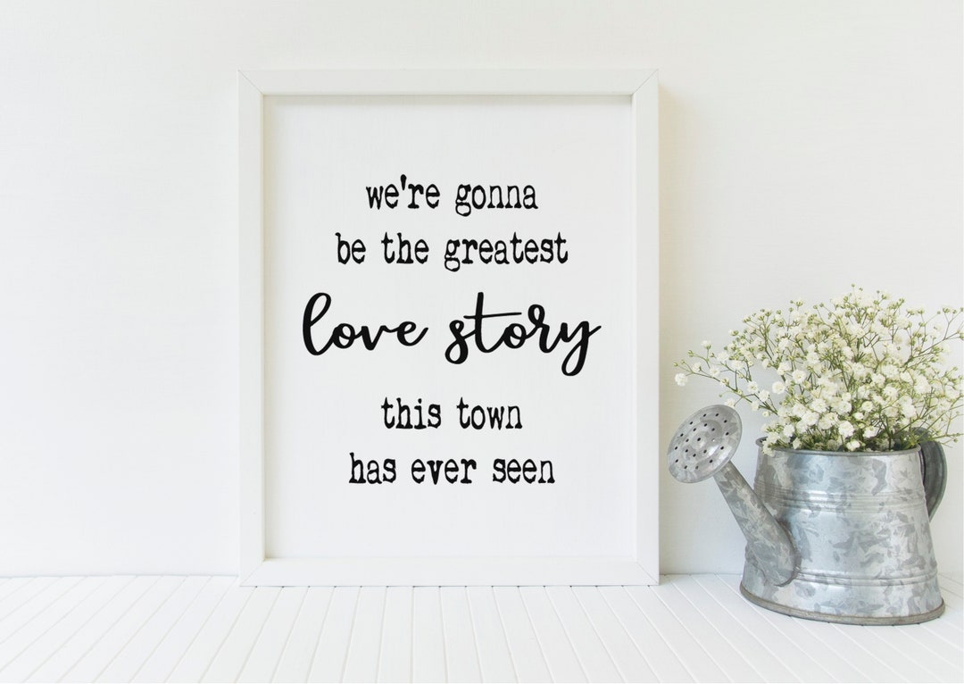 Greatest Love Story Love Inspirational Quote Lanco Lyrics - Etsy