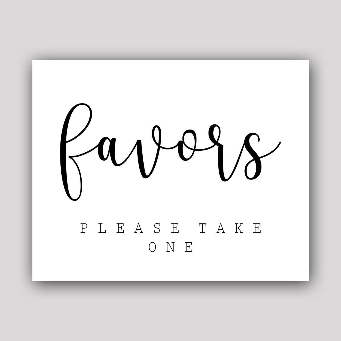 Favors Wedding Sign Favors Bridal Shower Favors Sign Etsy