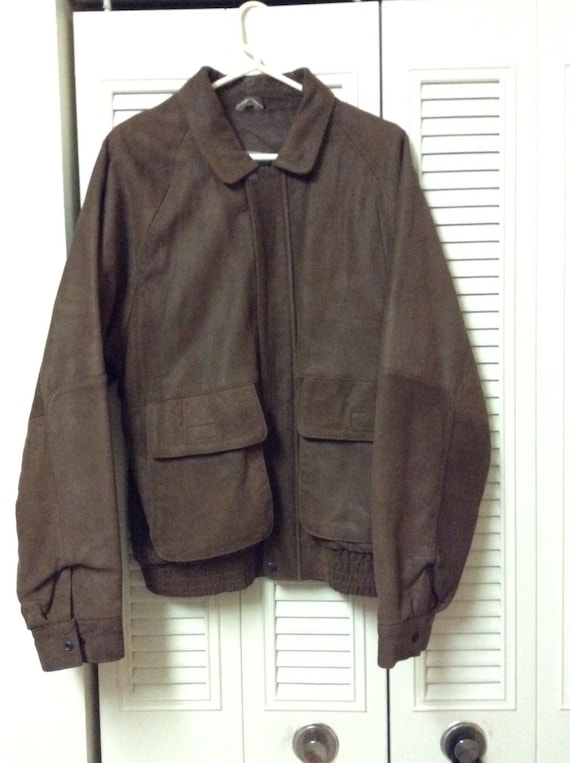 Men's Bomber Jacket Suede Leather