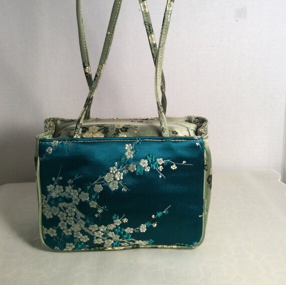 Handbag Silk Embroidered Oriental Design