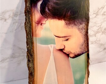 Your photo on wood- gift for her, wedding gift, mothers day gift