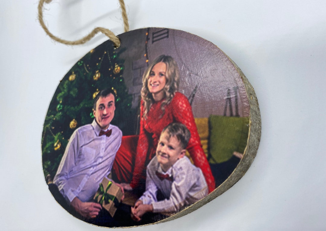 Customised Christmas Tree Ornaments Personalized Wood Print Etsy