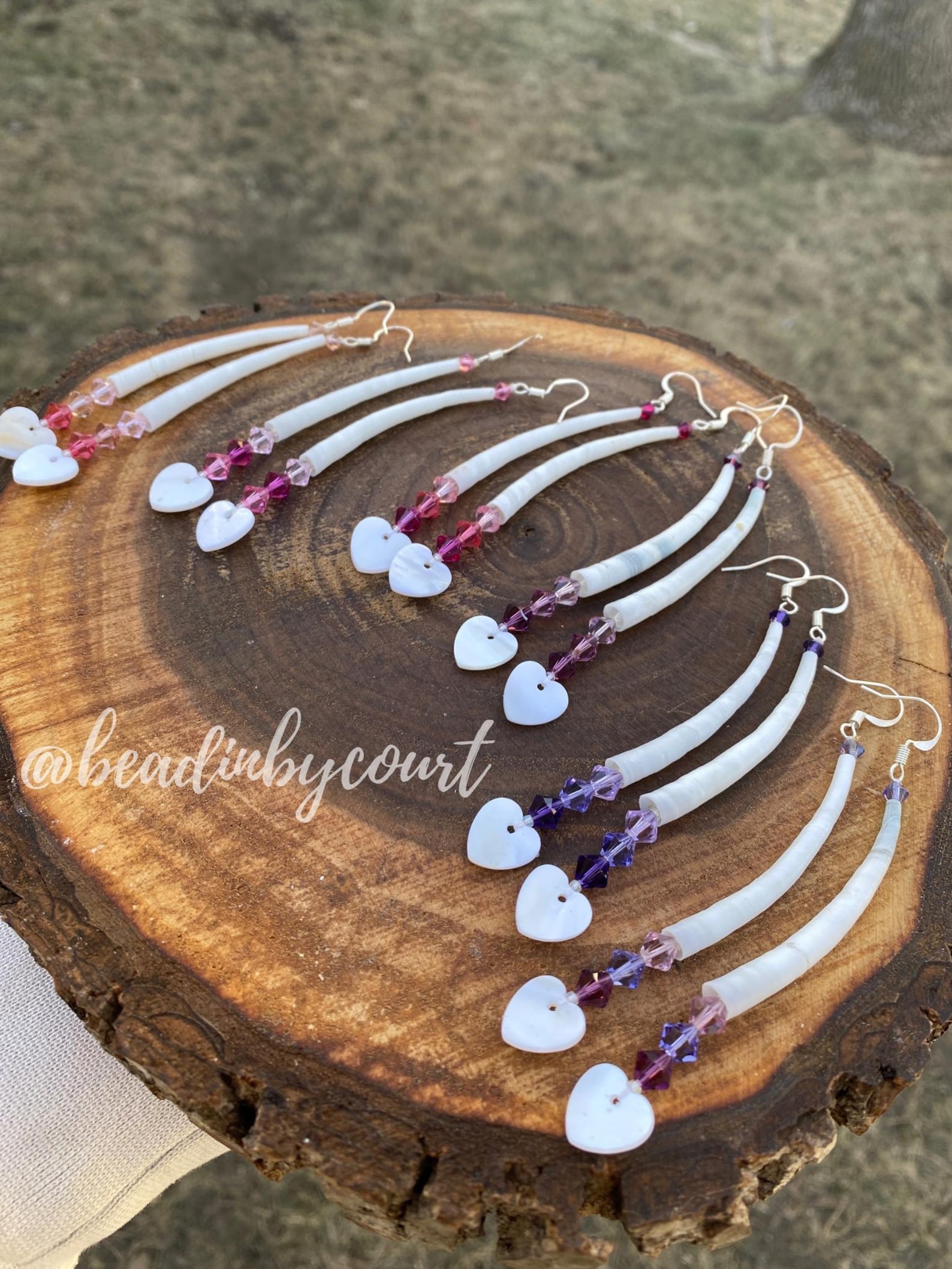 Dentalium Shell Earrings: 2-inch Beaded Fish Hook Earrings - Etsy