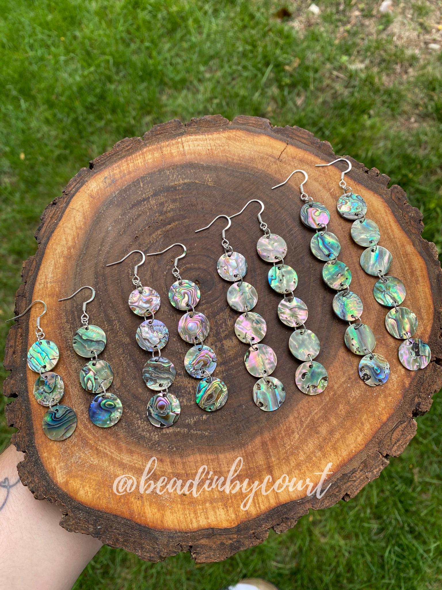 Abalone Circle Earrings