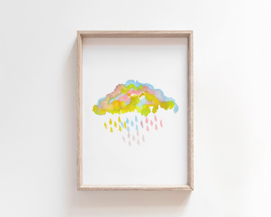 Printable Rainbow Wall Art Set of 2 Pastel Rainbow Nursery | Etsy