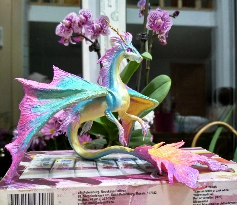 TO ORDER Dragon Water Elemental Figurine Dragon Fantasy Etsy