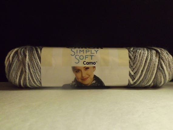 4 oz. Snow Camo #11005 Caron Simply Soft Camo Yarn Lot Of 3 Skeins