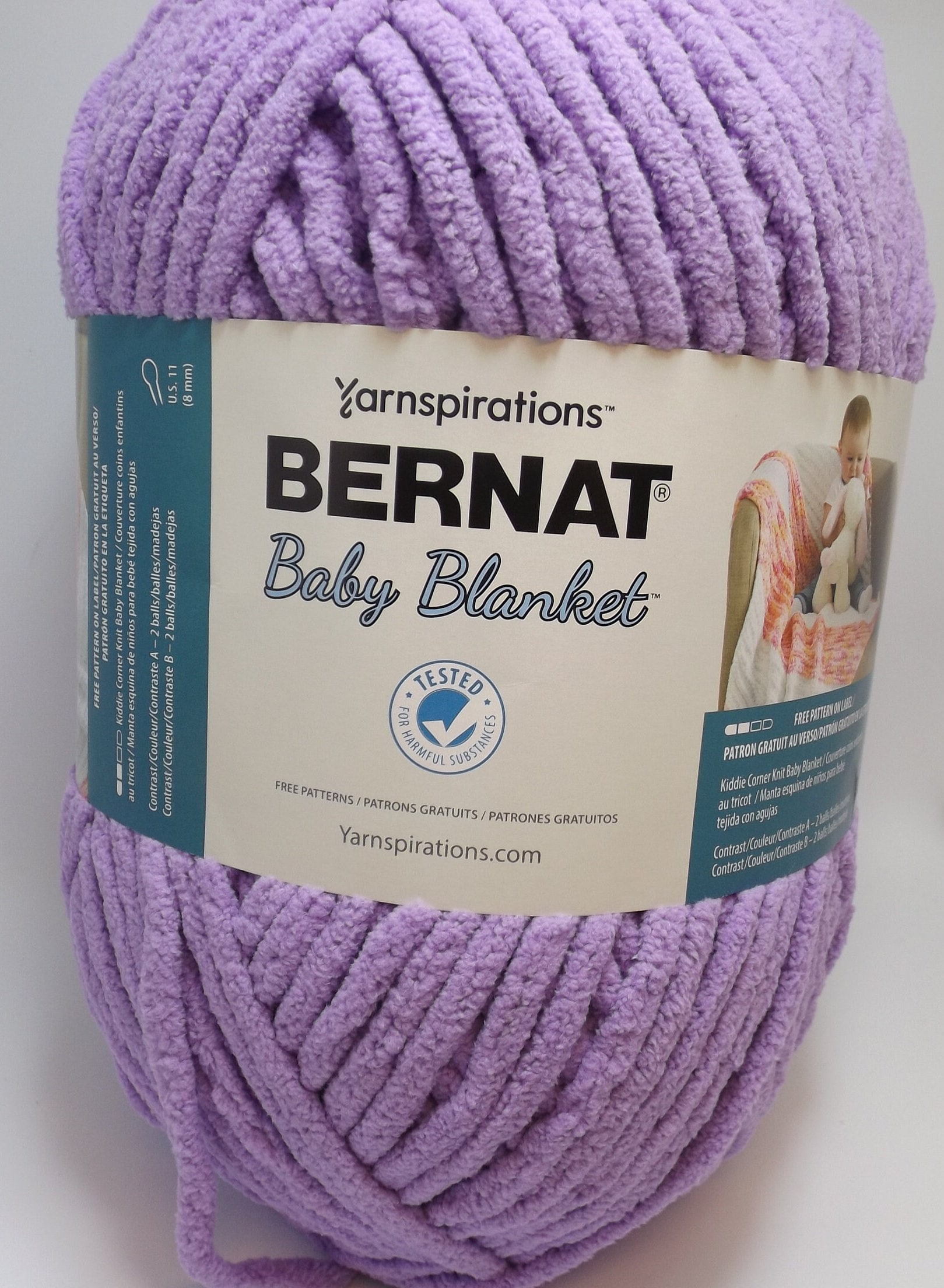 Bernat Baby Blanket Yarn Big Ball 300gm PosyPurple 