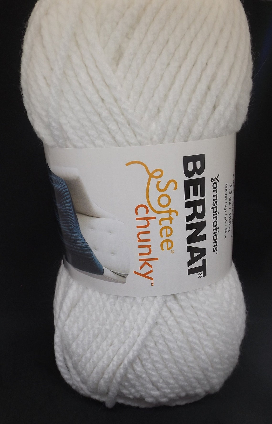 Bernat Softee Chunky Yarn Colour 28005 White 100 Etsy