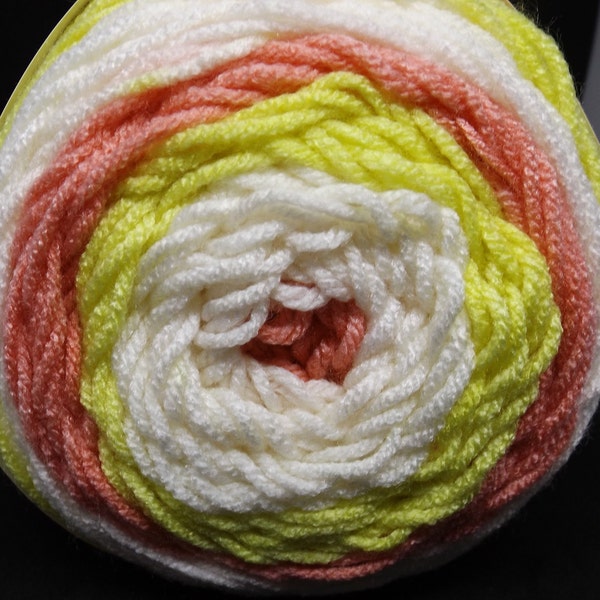 Premier Sweet Roll Self Striping Yarn ~ Colour #37 Citrus Pop ~ 140 Grams/5 Ounces ~ 245 Yards ~ #4 Medium****