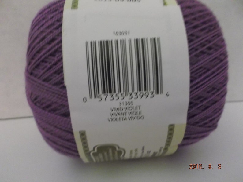 Bernat Handicrafter Crochet Thread Size 5 Vivid Violet 3 Etsy