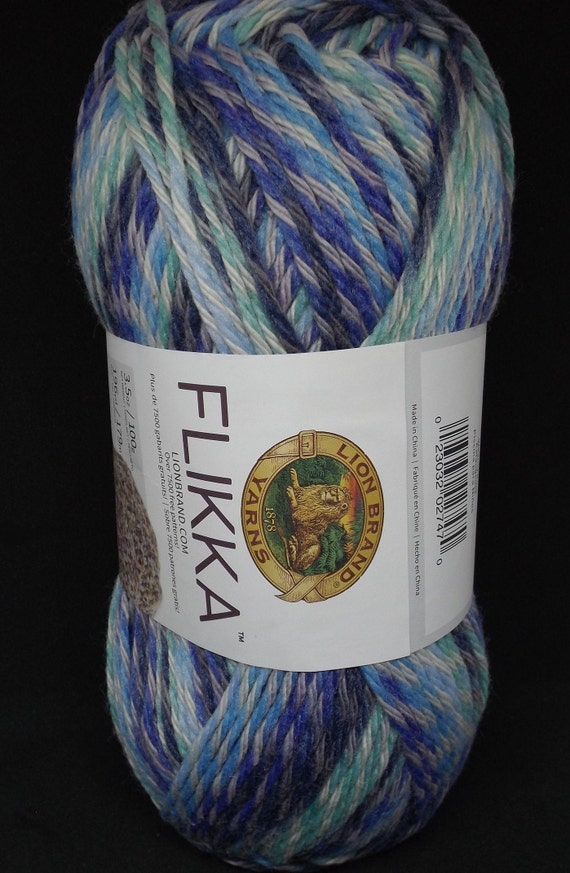 Lion Brand Flikka Yarn 709 Wading Pool 3.5 Oz/100 Grams 196 Yards/179  Meters 3 Light knitting, Crochet -  Hong Kong